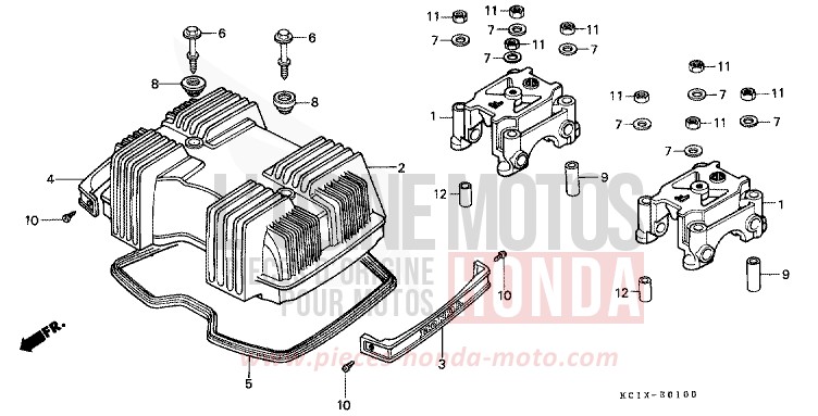 ZYLINDERKOPFDECKEL von CB1300 Super Bold'or ABS TRAD BLUE METALLIC (PB171) von 1982